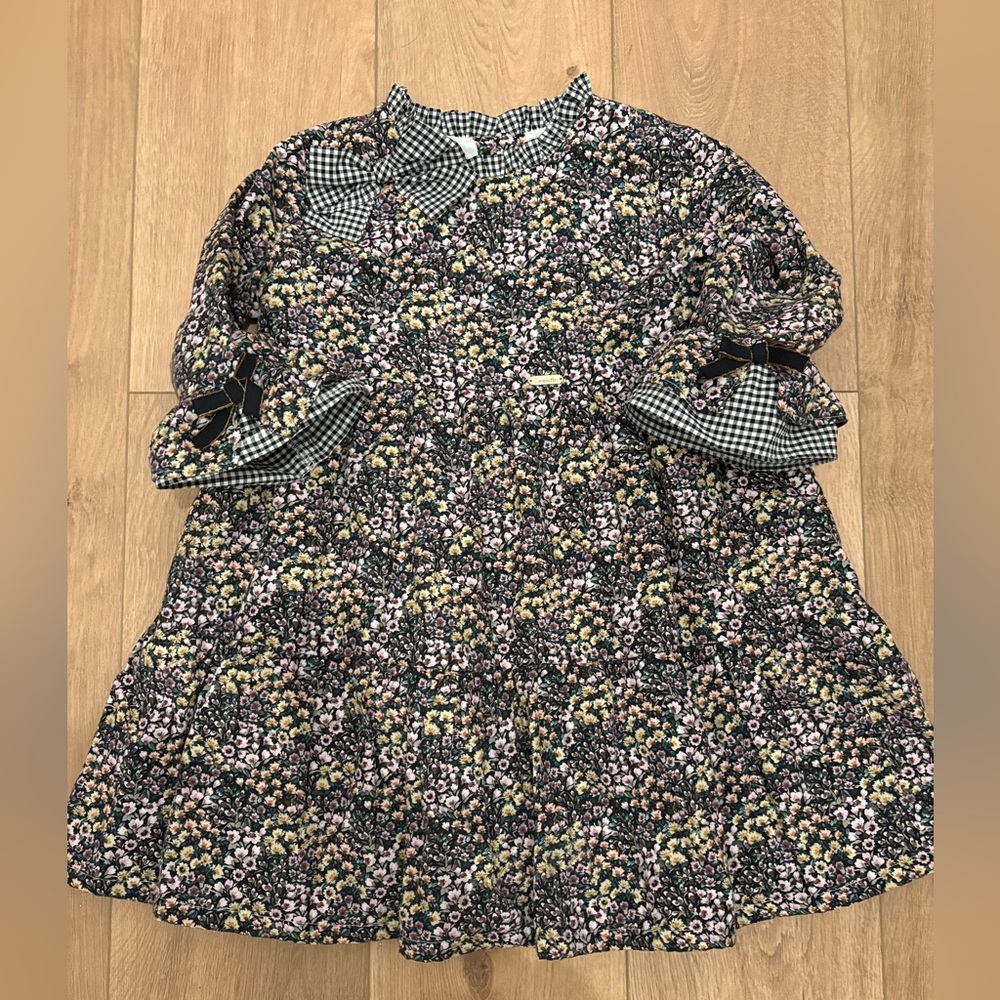 CARMENCITAS Girl Floral Dress Made in Spain 100# cotton size 10